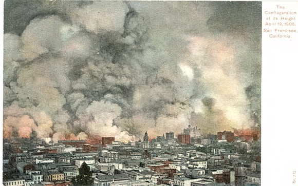 The Conflagaration at its Height, April 19, 1906, San Francisco, CA - Carey's Emporium