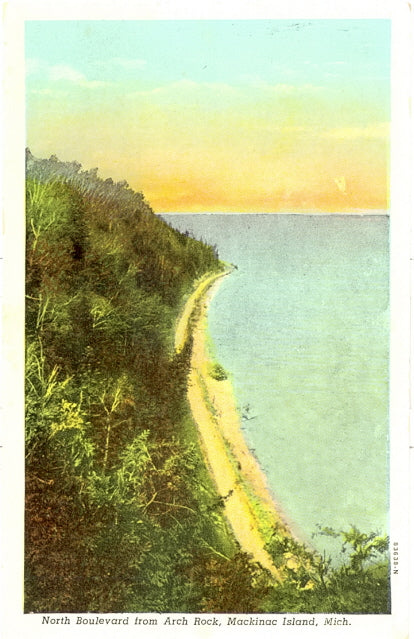 North Boulevard from Arch Rock, Mackinac Island, MI - Carey's Emporium