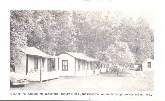 Grant's Modern Cabins, Route 201, Between Augusta and Gardiner, ME - Carey's Emporium