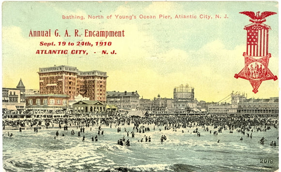 Bathing, North Of Young's Ocean Pier, Atlantic City, NJ - Carey's Emporium