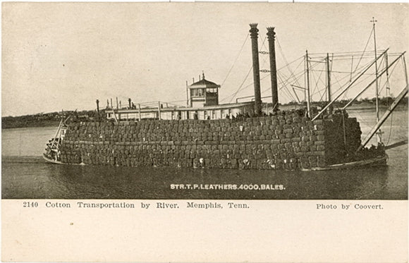 Cotton Transportation by River, Memphis TN - Carey's Emporium