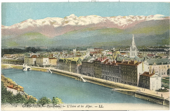 Panorama, L'Isere et les Alpes, Grenoble - Carey's Emporium