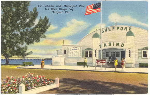 Casino and Municipal Pier On Boca Ciega Bay, Gulfport, FL - Carey's Emporium