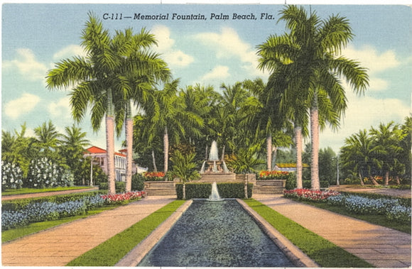 Memorial Fountain, Palm Beach, FL - Carey's Emporium