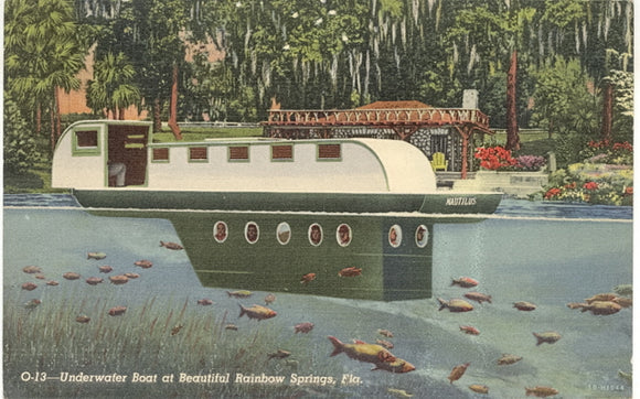Underwater Boat at Beautiful Rainbow Springs, FL - Carey's Emporium