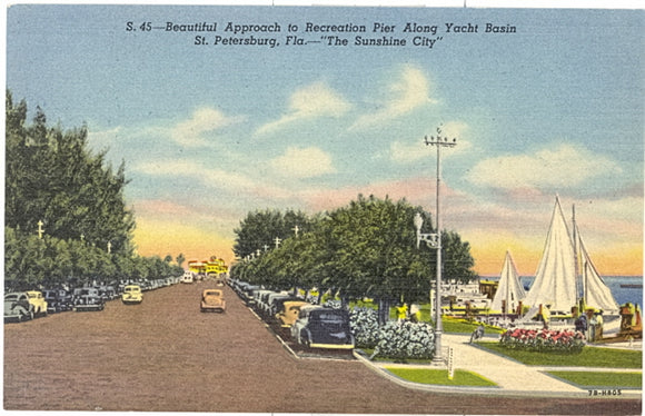 Beautiful Approach to Recreation Pier Along Yacht Basin, St. Petersburg, FL - Carey's Emporium