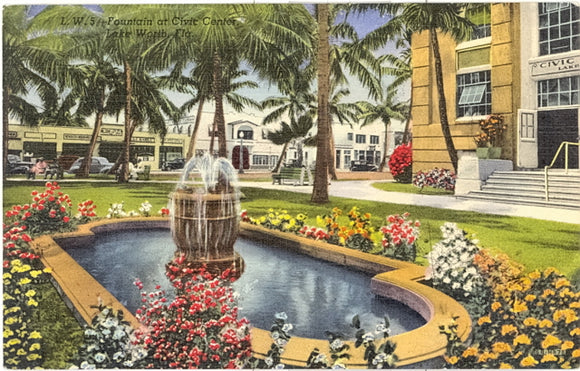 Fountain at Civic Center, Lake Worth, FL - Carey's Emporium