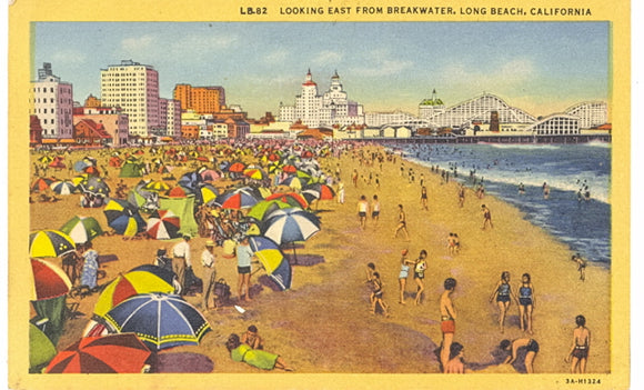 Looking East From Breakwater, Long Beach, CA - Carey's Emporium