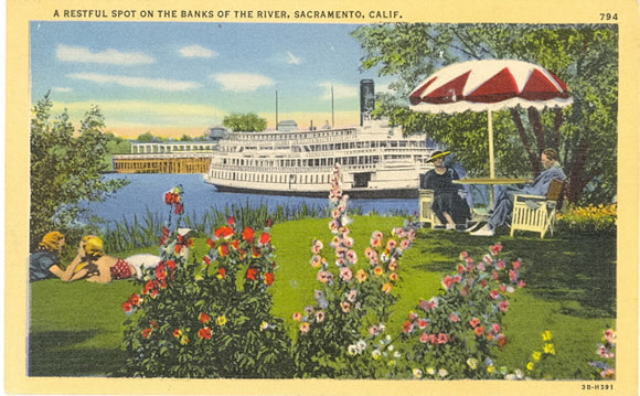 A Restful Spot on the Banks of the River, Sacramento, CA - Carey's Emporium