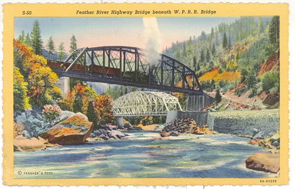 Bridge Beneath Bridge, Feather River Highway, CA - Carey's Emporium