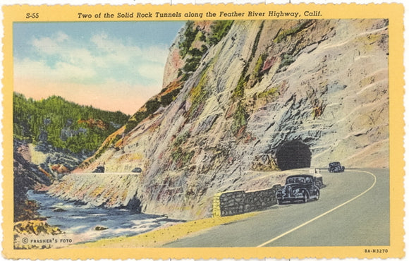 Two of the Solid Rock Tunnels along the Feather River Highway, CA - Carey's Emporium