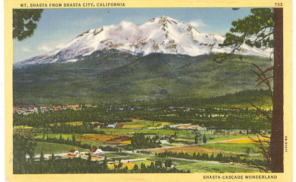 Mt. Shasta From Shasta City, Mt. Shasta, CA - Carey's Emporium