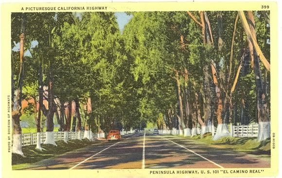 A Picturesque California Highway, Peninsular Highway, U.S. 101 - Carey's Emporium