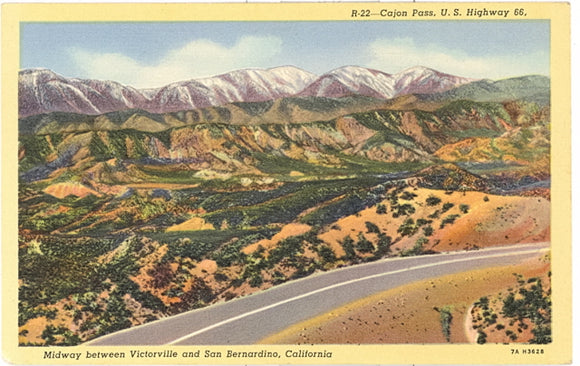 Cajon Pass, U. S. Highway 66.  Midway between Victorville and San Bernardino, CA - Carey's Emporium