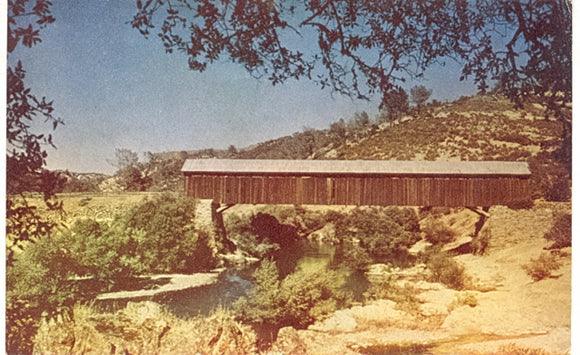 Covered Bridge Across Stanislaus River in Mother Lode Country in California - Carey's Emporium