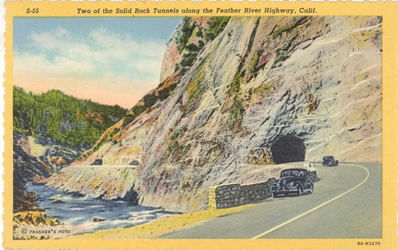 Two of the Solid Rock Tunnels along the Feather River Highway, CA - Carey's Emporium
