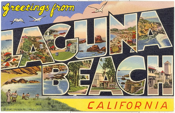 Greetings from Laguna Beach, CA Large Letter - Carey's Emporium
