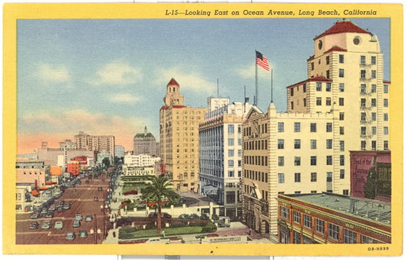 Looking East on Ocean Avenue, Long Beach, CA - Carey's Emporium