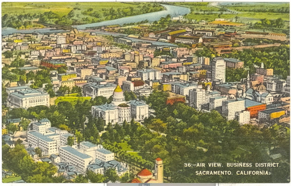 Air View, Business District, Sacramento, CA - Carey's Emporium