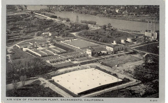 Air View of Filtration Plant, Sacramento, CA - Carey's Emporium