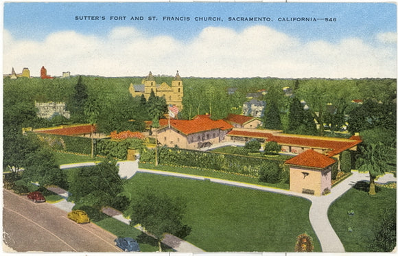 Sutter's Fort and St. Francis Church, Sacramento, CA - Carey's Emporium