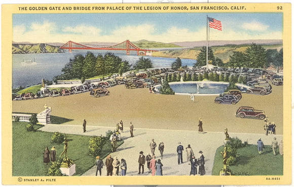 The Golden Gate and Bridge from Palace of the Legion of Honor, San Francisco, CA - Carey's Emporium