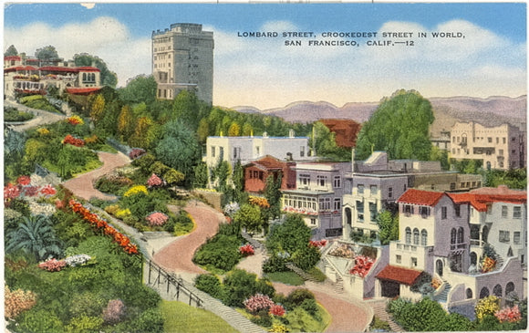 Lombard Street, Crookedest Street in World, San Francisco, CA - Carey's Emporium