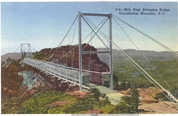Mile High Swinging Bridge, Grandfather Mountain, NC - Carey's Emporium