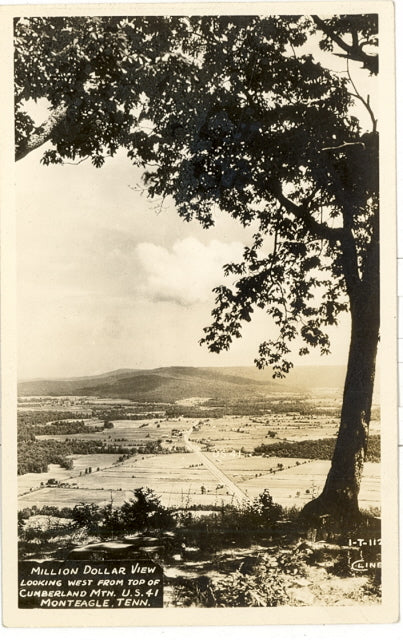 Million Dollar View Looking West From Top of Cumberland Mtn. U.S. 41, Monteagle, TN - Carey's Emporium
