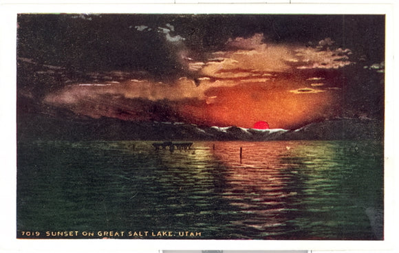 Sunset on Great Salt Lake, UT - Carey's Emporium