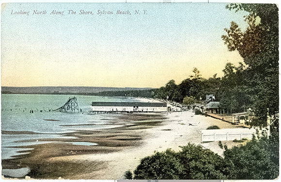 Looking North Along the Shore, Sylvan Beach, NY - Carey's Emporium
