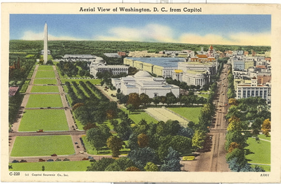 Aerial View of Washington, DC - Carey's Emporium