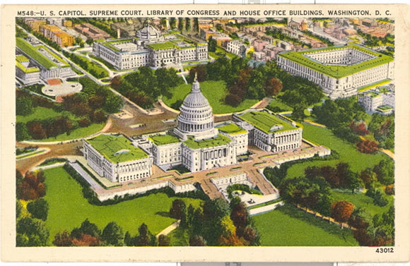U. S. Capitol, Supreme Court, Library of Congress and House Office Buildings, Washington, DC - Carey's Emporium
