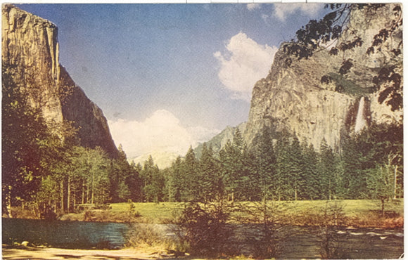 Yosemite Valley from gateway looking toward Bridalveil Falls and El Capitan - Carey's Emporium