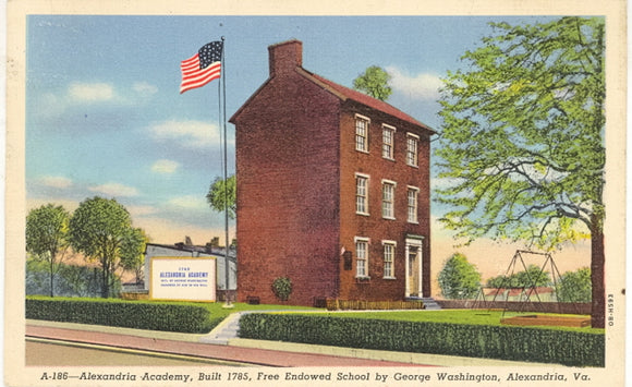 Alexandria Academy, Built 1785, Free Endowed School by George Washington, Alexandria, VA - Carey's Emporium