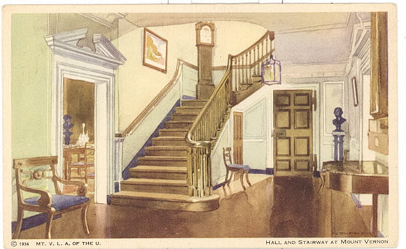 Hall and Stairway, Mt. Vernon, VA - Carey's Emporium