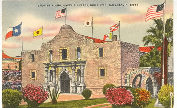 The Alamo, Under Six Flags, Built 1718, San Antonio, TX - Carey's Emporium