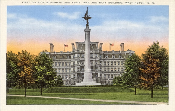 First Division Monument and State, War and Navy Building, Washington, DC - Carey's Emporium