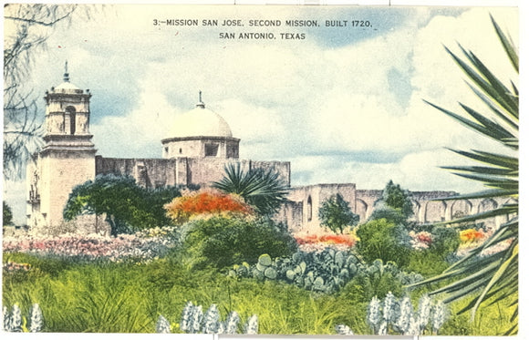 Mission San Jose, Second Mission, Built 1720, San Antonio, TX - Carey's Emporium