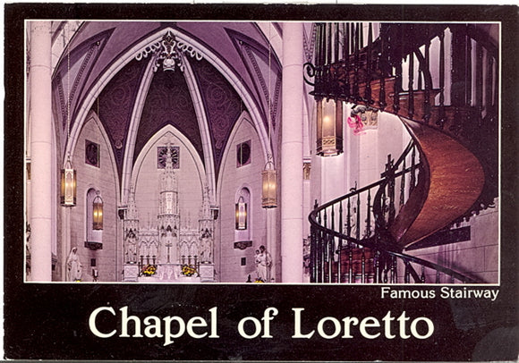 Famous Stairway, Chapel of Loretto, Santa Fe, NM - Carey's Emporium