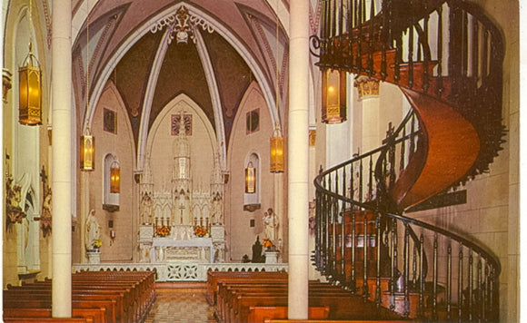 Famous Stairway, Chapel of Loretto, Santa Fe, NM - Carey's Emporium