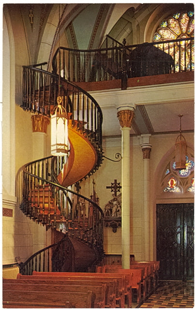 Famous Stairway, Our Lady of Light Chapel, Santa Fe, NM - Carey's Emporium