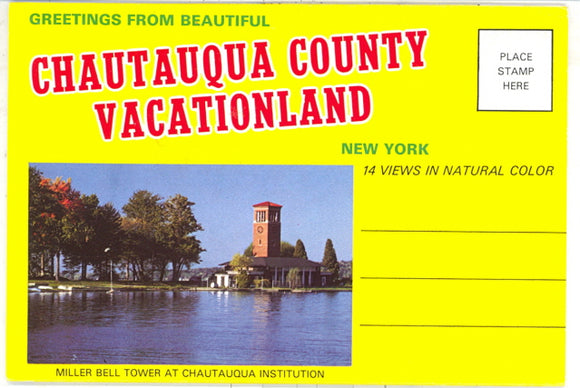 Greetings From Beautiful Chautauqua County Vacationland, NY Souvenir Folder - Carey's Emporium