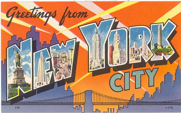 Greetings From New York City Large Letter - Carey's Emporium