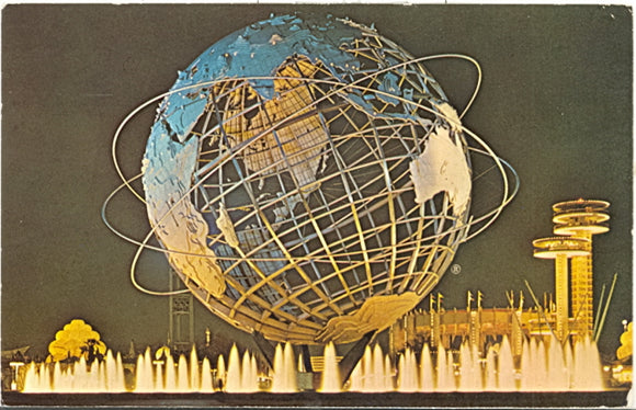 Unisphere, Night Scene, New York World's Fair 1964-1965 - Carey's Emporium