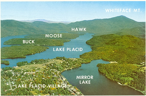 Aerial View, Lake Placid, NY - Carey's Emporium