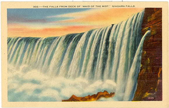 The Falls From Deck Of Maid of the Mist, Niagara Falls, NY - Carey's Emporium