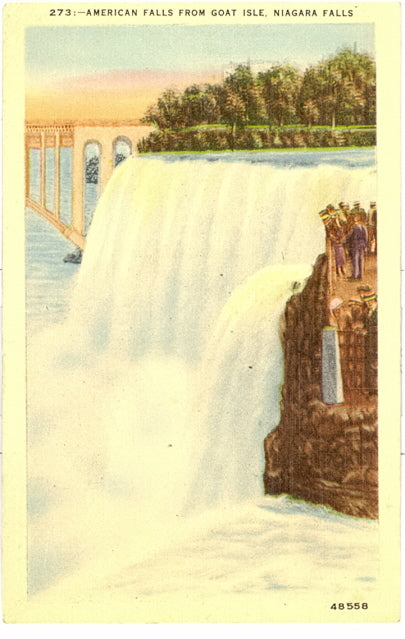 American Falls From Goat Isle, Niagara Falls, NY - Carey's Emporium