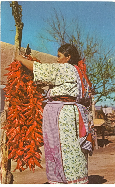 Hanging Chili for Drying in New Mexico - Carey's Emporium