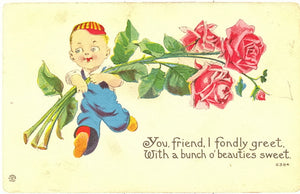 You, Friend, I Fondly Greet, With a Bunch O' Flowers Sweet - Carey's Emporium